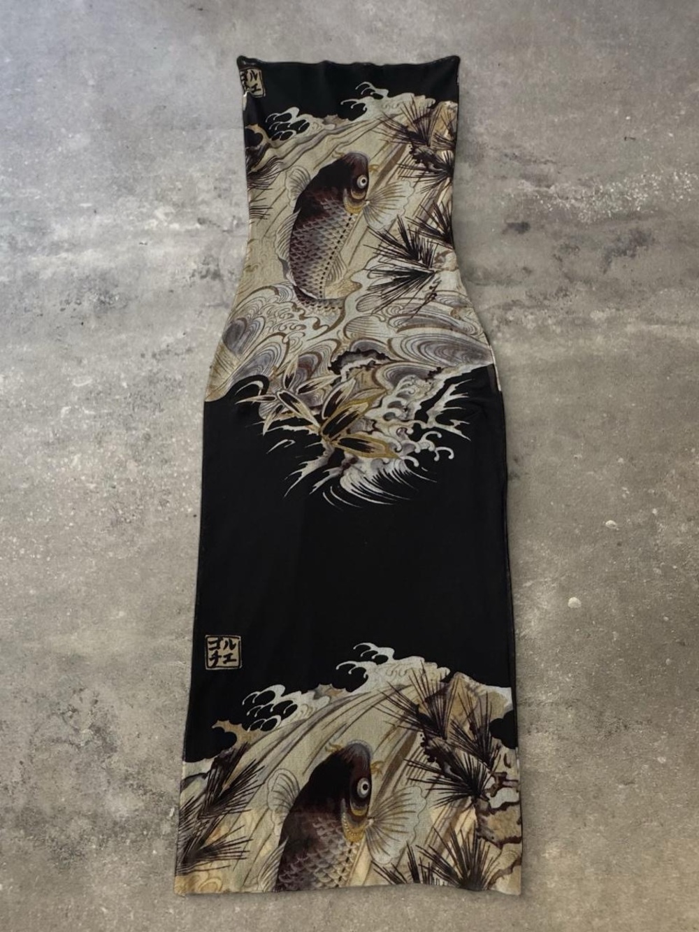 Jean Paul Gaultier Koi Fish Maxi Dress